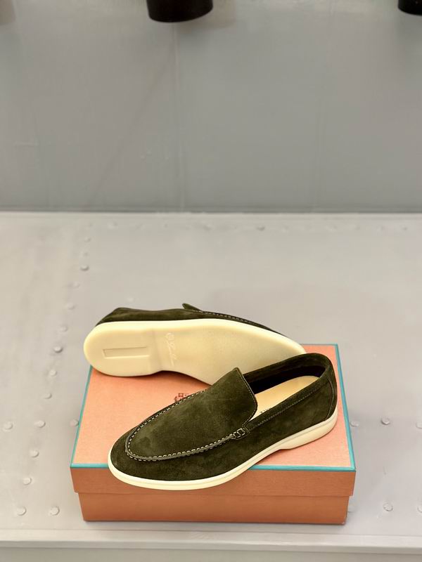Olive Suede Slip-On Loafers