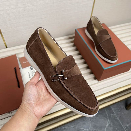 Classic Brown Suede Loafers